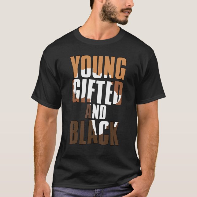 Camiseta Young ed And Black Girl  Melanin Queen Girls Kids (Frente)