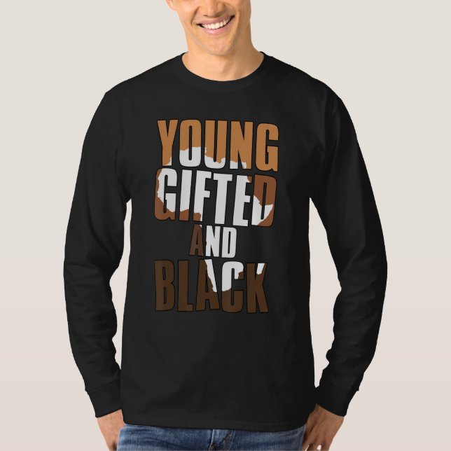 Camiseta Young ed And Black Girl  Melanin Queen Girls Kids (Frente)