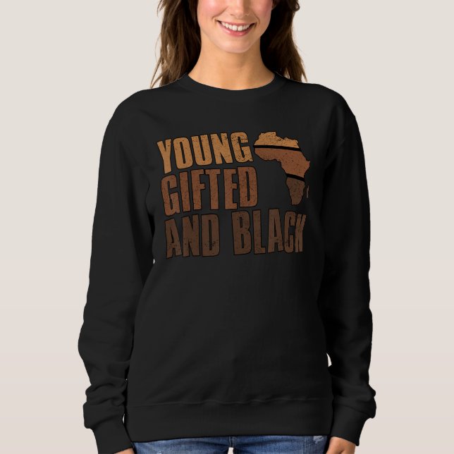 Camiseta Young ed And Black Girl  Melanin Queen Girls Kids  (Frente)