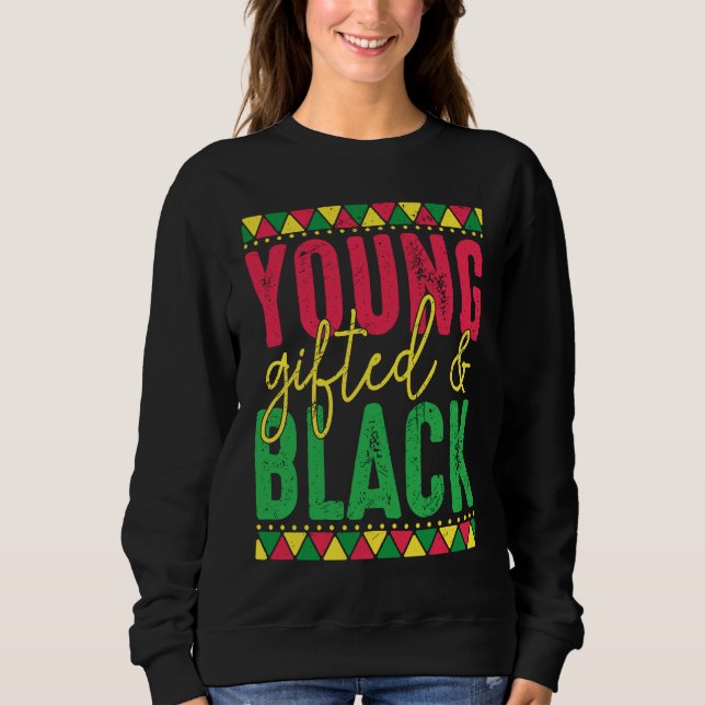 Camiseta Young ed Black Black Girl Magic and Black History (Frente)