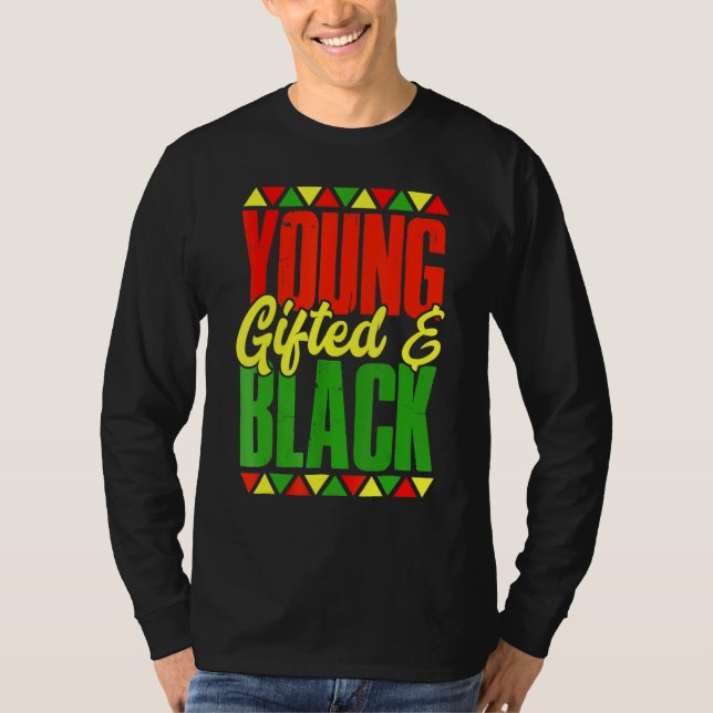 Camiseta Young Gifted And Black Black History Month African (Frente)