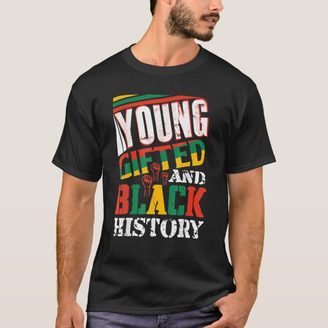 Camiseta Young Gifted And Black History (Frente)