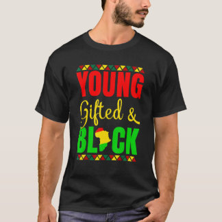Camiseta Young Gifted And Black History African Pride Melan
