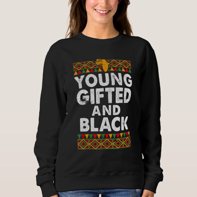 Camiseta Young Gifted And Black Proud Melanin African Ameri (Frente)