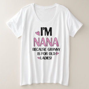 Camiseta Young Nana Graphic Nana Clipart Design Grandma Art
