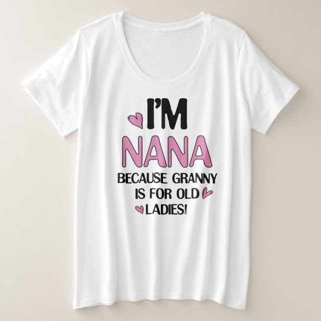 Camiseta Young Nana Graphic Nana Clipart Design Grandma Art (Frente do Design)