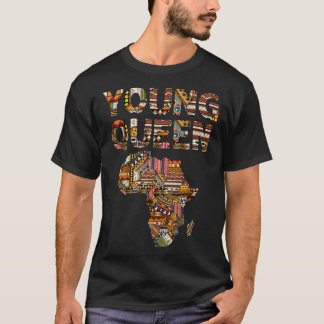 Camiseta Young Queen Black History African American Kente G