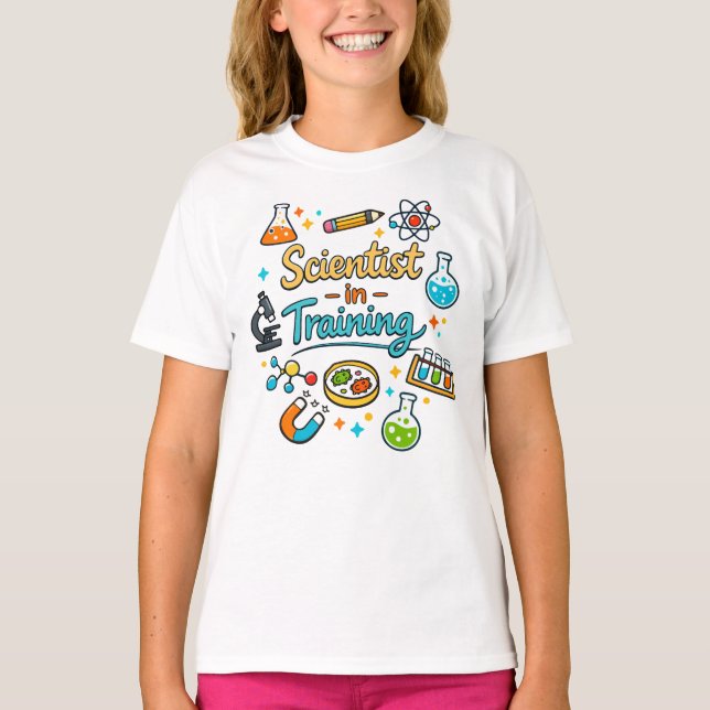 Camiseta Young Scientist in Training Invitation (Frente)