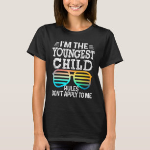 Camiseta Youngest Child Rules Don Apply To Me Tees Glasses