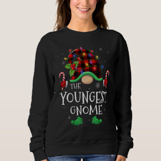 Camiseta Youngest Gnome Buffalo Plaid Matching Family Chris
