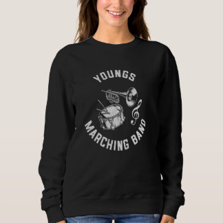Camiseta Youngs Marching Banda Vintage Classic Music Distre