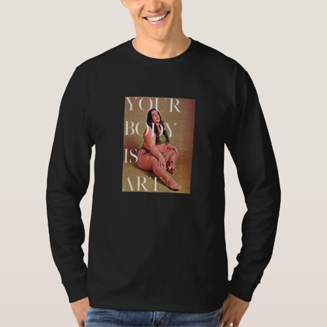 Camiseta Your Body is Art - Fat Positive Self Care Premium (Frente)
