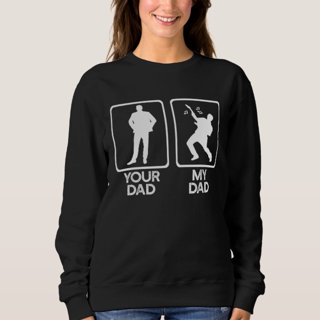 Camiseta Your Dad VS Mine Guitar Father Meme (Frente)