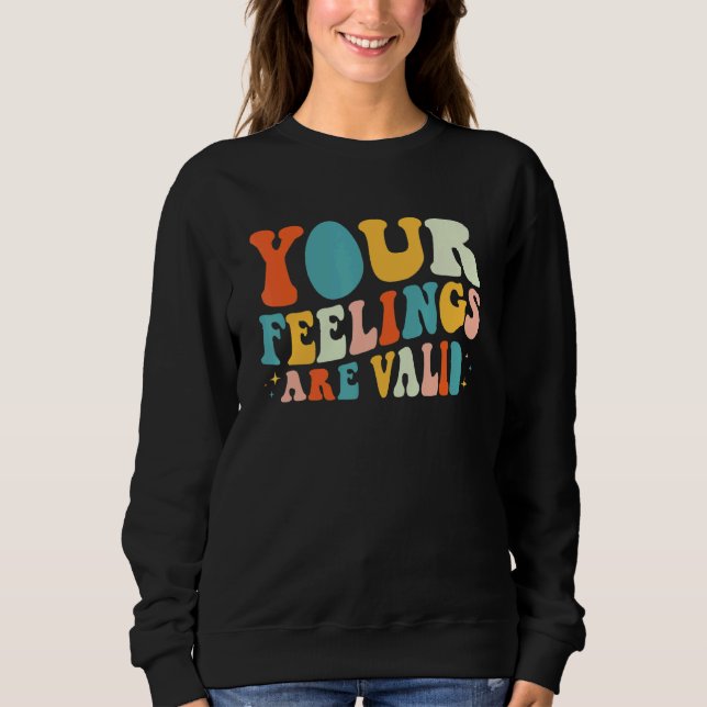 Camiseta Your Feelings Are Valid Retro Mental Health Awaren (Frente)