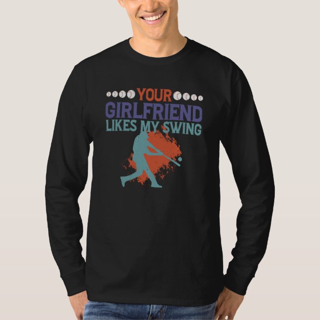 Camiseta Your Girlfriend Likes My Swing (Frente)