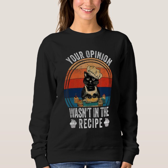 Camiseta Your Opinion Wasn't In The Recipe   Cooking   Cat  (Frente)