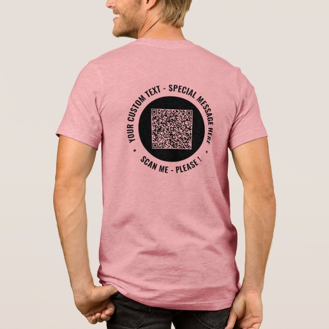 Camiseta Your QR Code and Custom Text Personalized (Verso)
