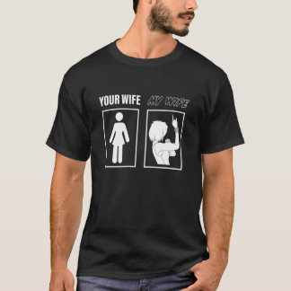 Camiseta Your Wife My Wife Rocking Wife Rock Lover Husband 