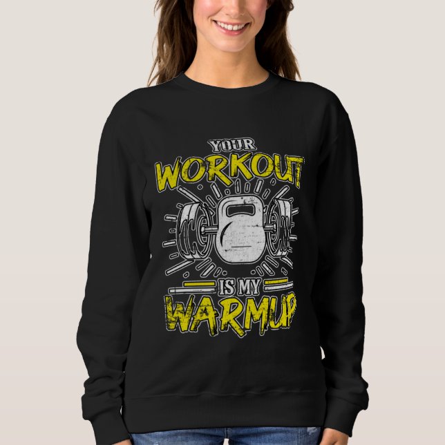 Camiseta Your Workout Is My Warmup Fitness Bodybuilding Gru (Frente)
