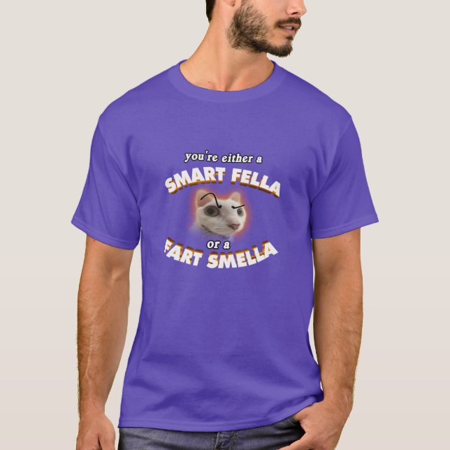 Camiseta youre a smart fella or a fart smella retro boy ret (Frente)