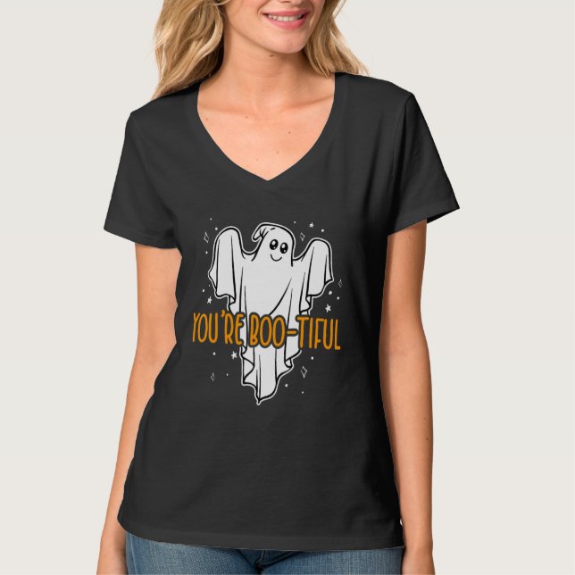 Camiseta You're Boo tiful Halloween Pumpkin Spooky  Idea (Frente)