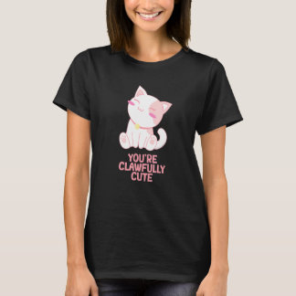 Camiseta Youre Clawfully Cute Cat Couples Kitten