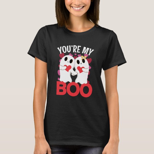 Camiseta You're My Boo Ghost with heart for Valentine's Day (Frente)