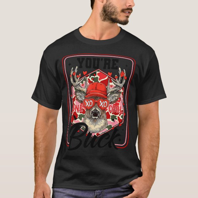 Camiseta You're One Cool Buck Camouflage Valentine's Day Hu (Frente)