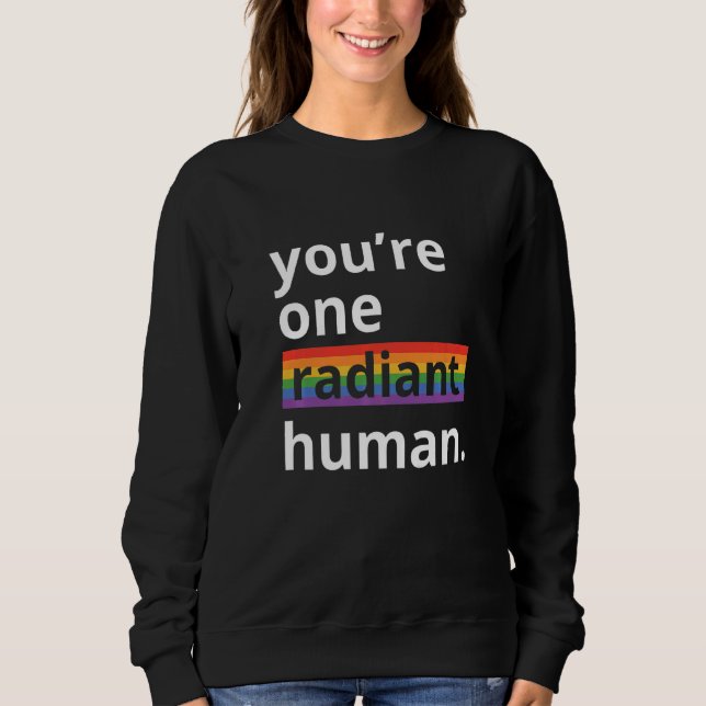Camiseta You're One Radiant Human Bisexual Transgender Rain (Frente)