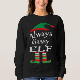 Camiseta Youth Always Gassy Elf  Family Christmas Matching