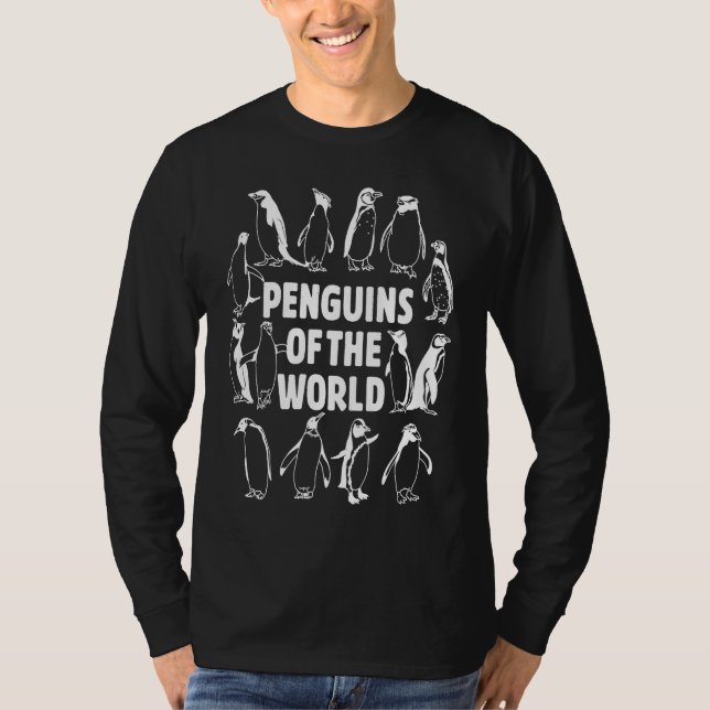 Camiseta Youth Penguins Of The World, Funny Animals Cute Pe (Frente)