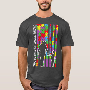 Camiseta Youx27ll Nunca Andar Sozinho Pai e Sinalizador de