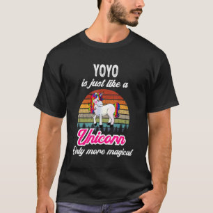 Camiseta Yoyo Retro Unicorn Vintage Sunset