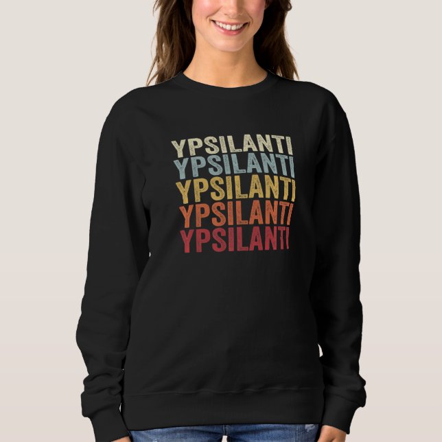 Camiseta Ypsilanti Michigan Ypsilanti MI Retro Vintage Text (Frente)