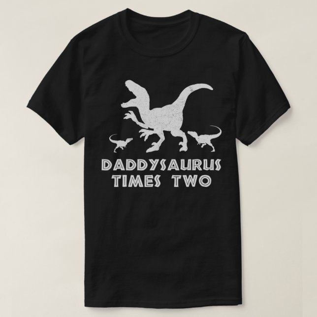 Camiseta YSAURUS VEZES DOIS Gêmeos Padres Pais Dinossauro (Frente do Design)