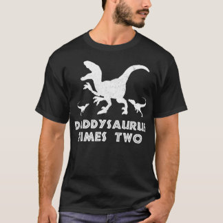 Camiseta YSAURUS VEZES DOIS Gêmeos Padres Pais Dinossauro