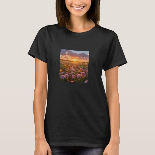 Camiseta Yseta Flower Field Linda Placa do Sol (Frente)