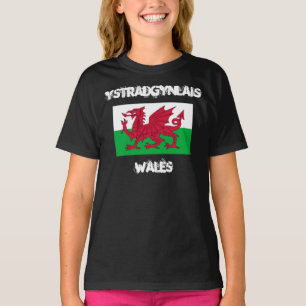 Camiseta Ystradgynlais, País de Gales com bandeira galesa