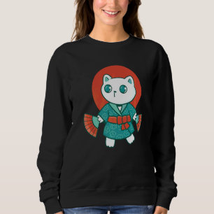 Camiseta Yukata Japonês Cat