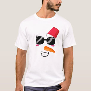 Camiseta Yukidaruma Snowman Face Com Carrot I Kawaii Anime