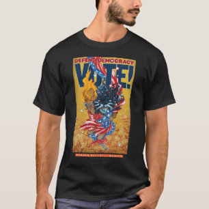 Camiseta Yuko Shimizu Defende Democracia (Dama Liberdade)