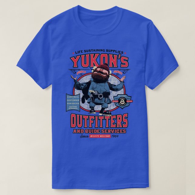 Camiseta Yukons Outfitters e Serviços de Guia (Frente do Design)
