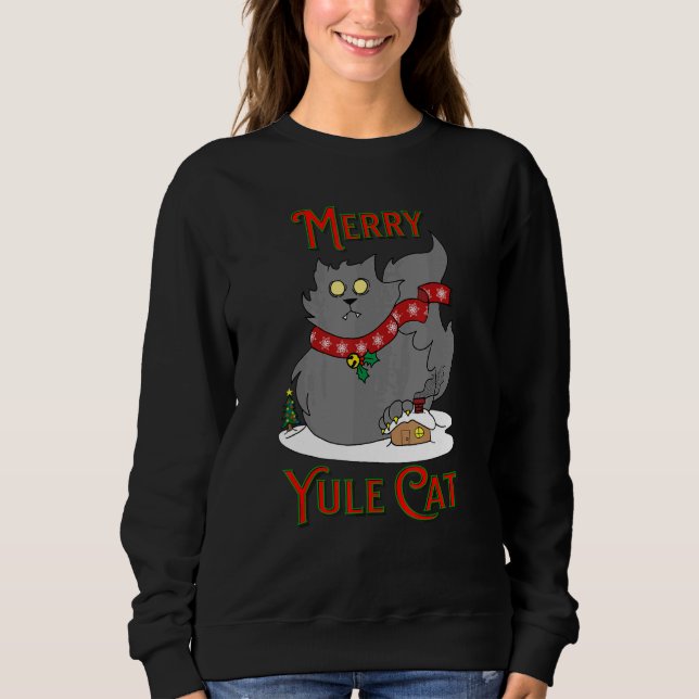 Camiseta Yule Cat Icelandic Folklore Christmas Holiday (Frente)