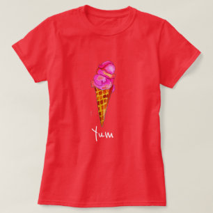 Camiseta Yum Summer slogan icecream gelato bonitinho de com