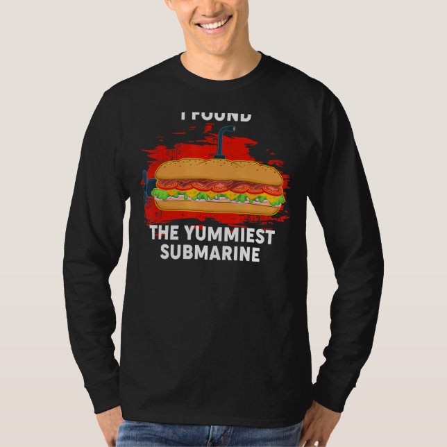 Camiseta Yummiest Submarino Hoagie Sub Sandwich Comida Pun (Frente)