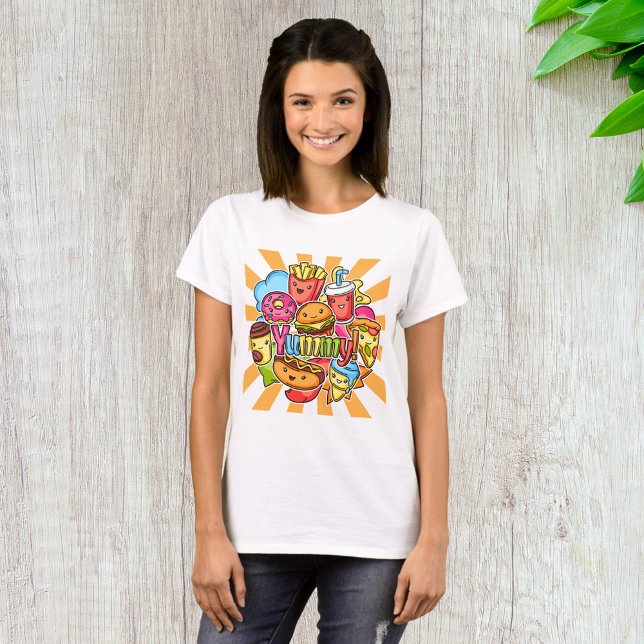 Camiseta Yummy Fast Comida (Criador carregado)