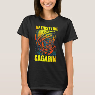 Camiseta Yuri Gagarin Cosmonaut Astronaut Primeiro Sovito E