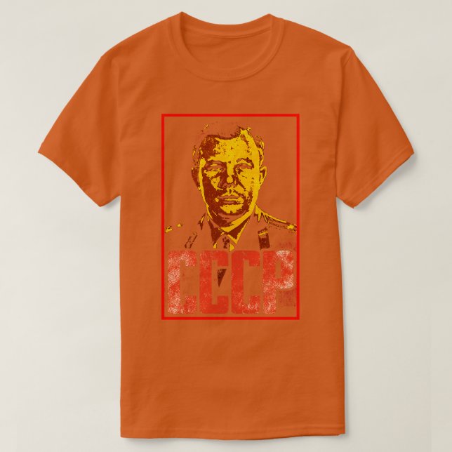 Camiseta Yuri Gagarin Primeiro no Espaço 4 (Frente do Design)