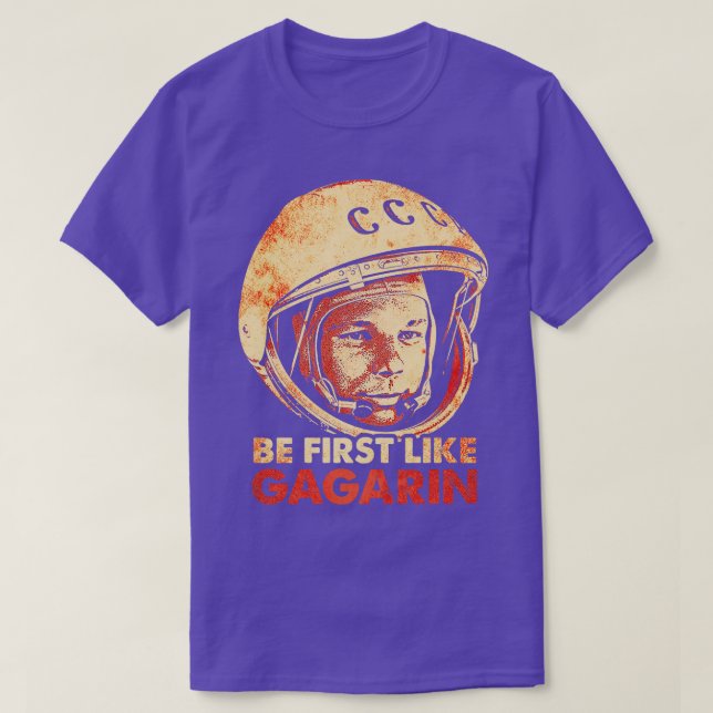 Camiseta Yuri Gagarin Sovit Cosmonaut Astronauta 4 (Frente do Design)