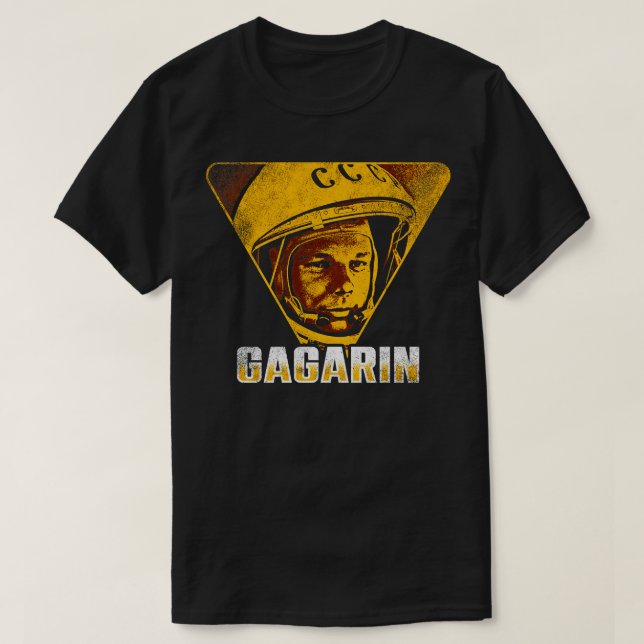 Camiseta Yuri Gagarin Sovit Cosmonaut Astronauta 6 (Frente do Design)